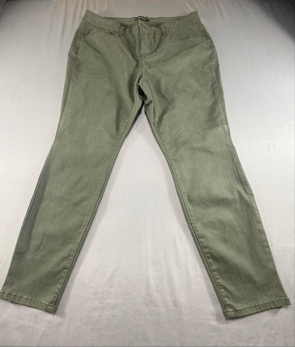 Relativity Women’s Size 16 Olive Green Straight Leg Casual Stretch Pants